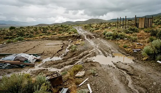 Poor off-grid site preparation causing erosion, access failure and drainage problems