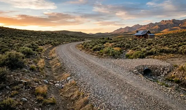 Culvert drainage system in Elko County Nevada