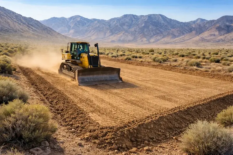 Engineered house pad preparation and excavation in Elko County Nevada