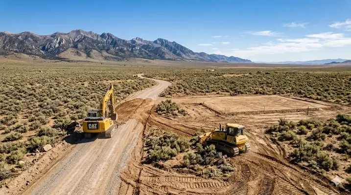 Land grading and leveling services in Elko County Nevada for site preparation and drainage