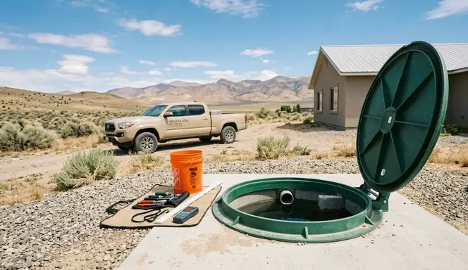 Routine septic system inspection and maintenance in rural Nevada